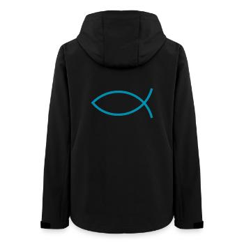 Jesusfisch Ichthys Fisch Fische - Frauen Recycelte Softshelljacke von Stanley/Stella - Schwarz - Hinten - AI Model Female 172 light (172cm)