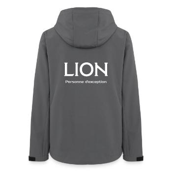 Lion - Personne d'exception - Veste softshell femme recyclée Stanley/Stella - charbon - Dos - AI Model Female 172 light (172cm)