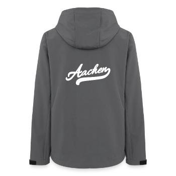 Aachen Retro - Women’s Recycled Softshell Jacket by Stanley/Stella - anthracite - Back - AI Model Female 172 light (172cm)