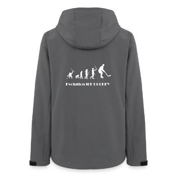 Evolution Eishockey, Ice Hockey - Frauen Recycelte Softshelljacke von Stanley/Stella - Anthrazit - Hinten - AI Model Female 172 light (172cm)