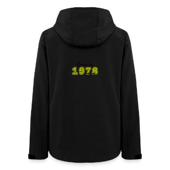 Born in 1978 - Women’s Recycled Softshell Jacket by Stanley/Stella - black - Back - AI Model Female 172 light (172cm)