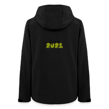 Born in 2021 verziert - Frauen Recycelte Softshelljacke von Stanley/Stella - Schwarz - Hinten - AI Model Female 172 light (172cm)