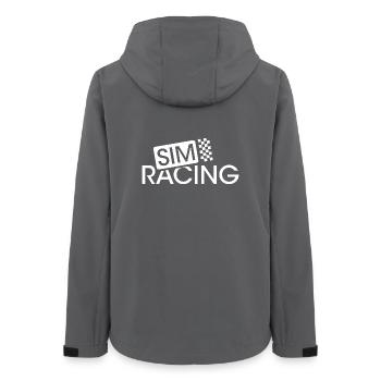 simracing driver logo sim racer icon car - Women’s Recycled Softshell Jacket by Stanley/Stella - anthracite - Back - AI Model Female 172 light (172cm)