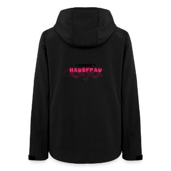 ABSOLUTE HAUSFRAU verziert - Frauen Recycelte Softshelljacke von Stanley/Stella - Schwarz - Hinten - AI Model Female 172 light (172cm)