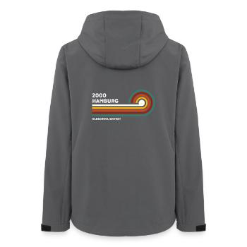 Hamburg Retro Shirt 2000 Zip Code Souvenir Zip Code - Women’s Recycled Softshell Jacket by Stanley/Stella - anthracite - Back - AI Model Female 172 light (172cm)