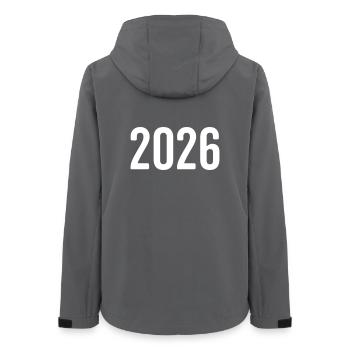 2026 Jahreszahl Ziffer - Frauen Recycelte Softshelljacke von Stanley/Stella - Anthrazit - Hinten - AI Model Female 172 light (172cm)