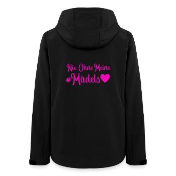 Jamais sans le cœur de mes filles - Veste softshell femme recyclée Stanley/Stella - noir - Dos - AI Model Female 172 light (172cm)
