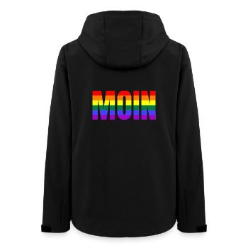 MOIN RAINBOW - Women’s Recycled Softshell Jacket by Stanley/Stella - black - Back - AI Model Female 172 light (172cm)