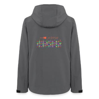 Miroir de touche de guitare - sons - Veste softshell femme recyclée Stanley/Stella - charbon - Dos - AI Model Female 172 light (172cm)