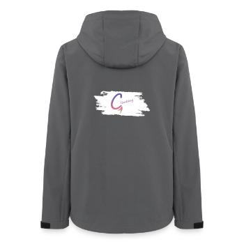 Dégradé de logo de montée - Veste softshell femme recyclée Stanley/Stella - charbon - Dos - AI Model Female 172 light (172cm)