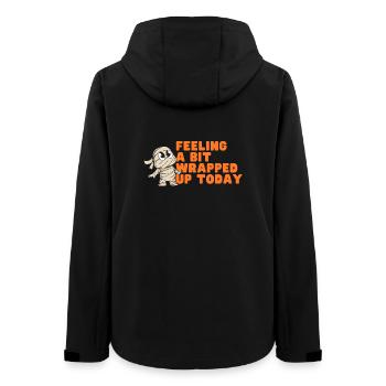 Wrapped Up Today Mummy Graphic Tee - Women’s Recycled Softshell Jacket by Stanley/Stella - black - Back - AI Model Female 172 light (172cm)