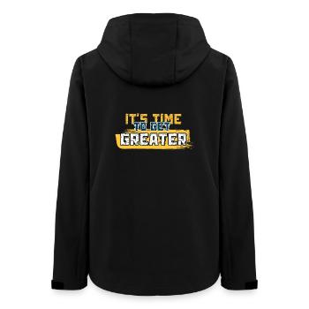 It's Time to Get Greater - Women’s Recycled Softshell Jacket by Stanley/Stella - black - Back - AI Model Female 172 light (172cm)