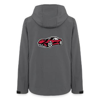 Voiture de sport ferari - Veste softshell femme recyclée Stanley/Stella - charbon - Dos - AI Model Female 172 light (172cm)