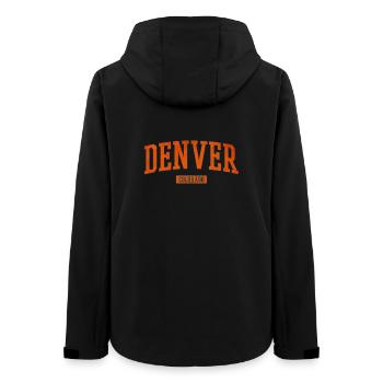 Imprimé universitaire vintage de Denver, Colorado - Veste softshell femme recyclée Stanley/Stella - noir - Dos - AI Model Female 172 light (172cm)