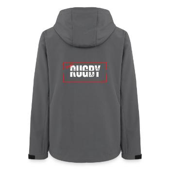 Mannschaft Rugby Rot - Frauen Recycelte Softshelljacke von Stanley/Stella - Anthrazit - Hinten - AI Model Female 172 light (172cm)