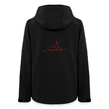 Ligne d’horizon de Ratisbonne rouge - Veste softshell femme recyclée Stanley/Stella - noir - Dos - AI Model Female 172 light (172cm)