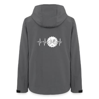 pulse bike logo with sprocket Biketeam Team Tour - Women’s Recycled Softshell Jacket by Stanley/Stella - anthracite - Back - AI Model Female 172 light (172cm)