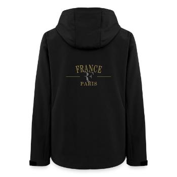 Frankreich RF Flagge - Frauen Recycelte Softshelljacke von Stanley/Stella - Schwarz - Hinten - AI Model Female 172 light (172cm)