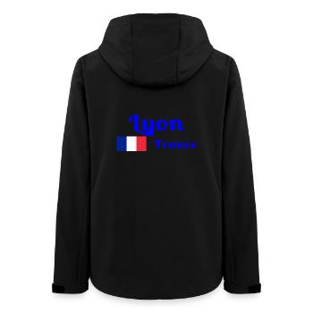 Lyon France- Imprimés stylés - Veste softshell femme recyclée Stanley/Stella - noir - Dos - AI Model Female 172 light (172cm)