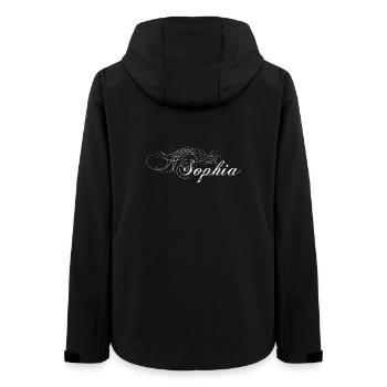 Sophia > white and dirty - Frauen Recycelte Softshelljacke von Stanley/Stella - Schwarz - Hinten - AI Model Female 172 light (172cm)