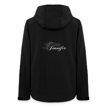 Schriftzug Jennifer weiss and dirty - Frauen Recycelte Softshelljacke von Stanley/Stella - Schwarz - Hinten - AI Model Female 172 light (172cm)