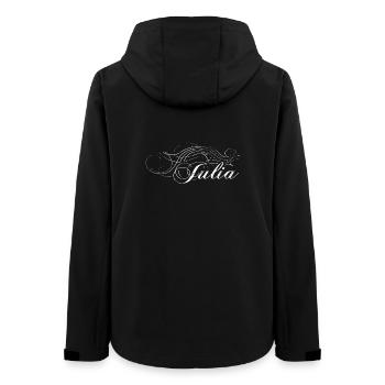 Julia verziert weiss - Frauen Recycelte Softshelljacke von Stanley/Stella - Schwarz - Hinten - AI Model Female 172 light (172cm)