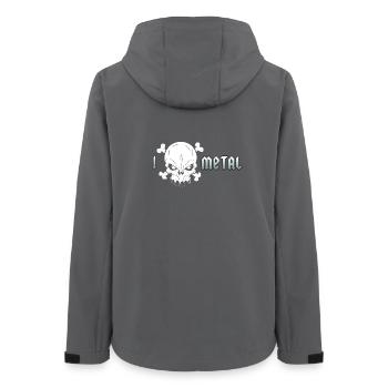 Extremer Metall Totenkopf - Frauen Recycelte Softshelljacke von Stanley/Stella - Anthrazit - Hinten - AI Model Female 172 light (172cm)