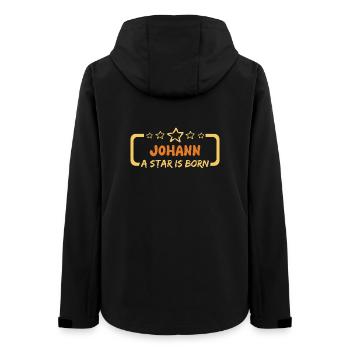 Geschenk für Johann - Frauen Recycelte Softshelljacke von Stanley/Stella - Schwarz - Hinten - AI Model Female 172 light (172cm)