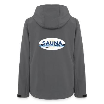 Sauna Finland - Women’s Recycled Softshell Jacket by Stanley/Stella - anthracite - Back - AI Model Female 172 light (172cm)