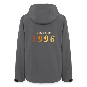 30 Year Old Legend Tee Born 1996 - Women’s Recycled Softshell Jacket by Stanley/Stella - anthracite - Back - AI Model Female 172 light (172cm)
