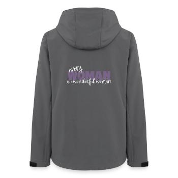 Every Woman is a Wonderful Woman - Women’s Recycled Softshell Jacket by Stanley/Stella - anthracite - Back - AI Model Female 172 light (172cm)