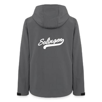 Solingen Retro - Women’s Recycled Softshell Jacket by Stanley/Stella - anthracite - Back - AI Model Female 172 light (172cm)