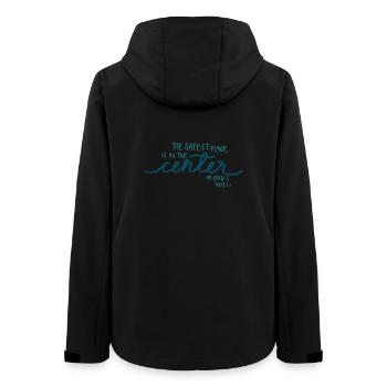 The Safest Place - Women’s Recycled Softshell Jacket by Stanley/Stella - black - Back - AI Model Female 172 light (172cm)