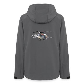 Helicopter in the mountains - Women’s Recycled Softshell Jacket by Stanley/Stella - anthracite - Back - AI Model Female 172 light (172cm)
