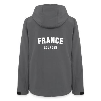 LOURDES, France - Veste softshell femme recyclée Stanley/Stella - charbon - Dos - AI Model Female 172 light (172cm)