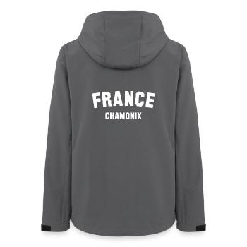 CHAMONIX France Frankreich - Veste softshell femme recyclée Stanley/Stella - charbon - Dos - AI Model Female 172 light (172cm)