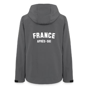 APRES-SKI France Frankreich - Veste softshell femme recyclée Stanley/Stella - charbon - Dos - AI Model Female 172 light (172cm)
