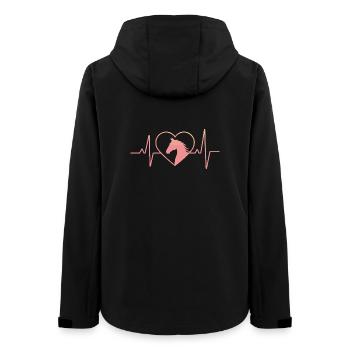 Pferd und Herz - Frauen Recycelte Softshelljacke von Stanley/Stella - Schwarz - Hinten - AI Model Female 172 light (172cm)