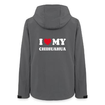 J’aime mon propriétaire de chien chihuahua - Veste softshell femme recyclée Stanley/Stella - charbon - Dos - AI Model Female 172 light (172cm)