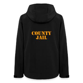 County Jail - Jail - Jail - Prisoner - Women’s Recycled Softshell Jacket by Stanley/Stella - black - Back - AI Model Female 172 light (172cm)