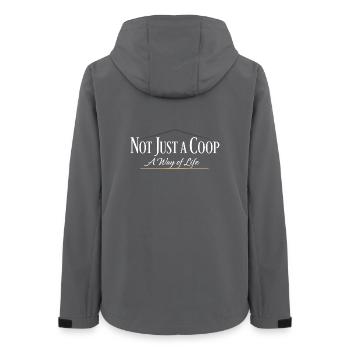 Poulets dans le jardin Style de vie poulet - Veste softshell femme recyclée Stanley/Stella - charbon - Dos - AI Model Female 172 light (172cm)
