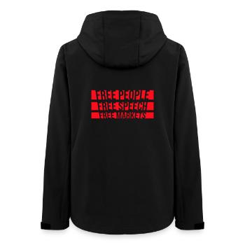 Marché de la liberté d’expression Peuple Libertarian Freedom Logo - Veste softshell femme recyclée Stanley/Stella - noir - Dos - AI Model Female 172 light (172cm)