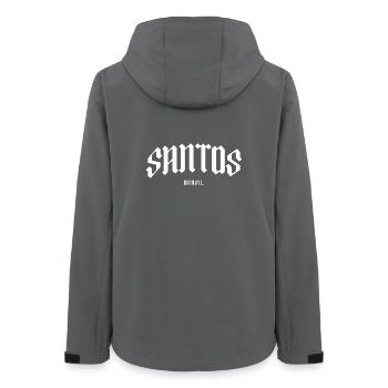 Santos Brasil Gothic Lettering - Women’s Recycled Softshell Jacket by Stanley/Stella - anthracite - Back - AI Model Female 172 light (172cm)