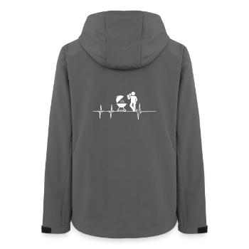 Heartbeat Grillshirt Homme - Veste softshell femme recyclée Stanley/Stella - charbon - Dos - AI Model Female 172 light (172cm)