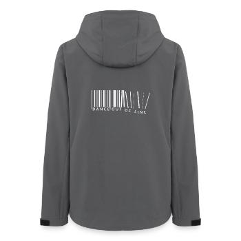 Danser hors de la ligne - Code-barres - Veste softshell femme recyclée Stanley/Stella - charbon - Dos - AI Model Female 172 light (172cm)