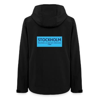Stockholm City Symbol Design - Women’s Recycled Softshell Jacket by Stanley/Stella - black - Back - AI Model Female 172 light (172cm)