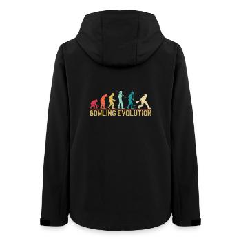 Affiche de voyage Bowlers Evolution - Veste softshell femme recyclée Stanley/Stella - noir - Dos - AI Model Female 172 light (172cm)