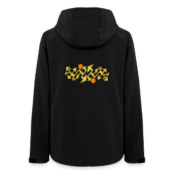 Abstraktes Muster von Cean - Frauen Recycelte Softshelljacke von Stanley/Stella - Schwarz - Hinten - AI Model Female 172 light (172cm)