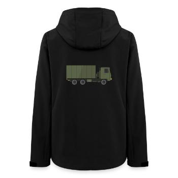 Militär-LKW - Frauen Recycelte Softshelljacke von Stanley/Stella - Schwarz - Hinten - AI Model Female 172 light (172cm)
