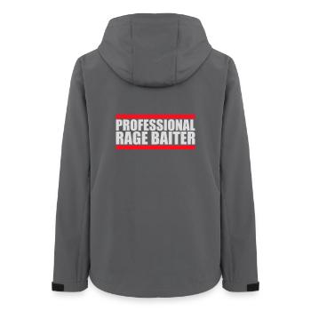 Professional Rage Baiter Troll Attention Fun - Women’s Recycled Softshell Jacket by Stanley/Stella - anthracite - Back - AI Model Female 172 light (172cm)